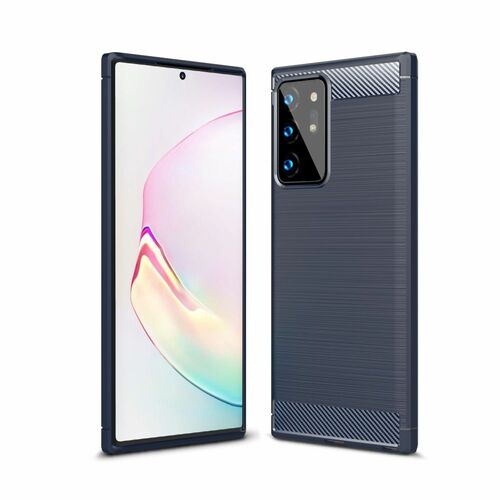 Schutzh�lle Handyh�lle f�r Samsung Galaxy Note 20 Ultra Case Cover Carbon Optik Blau