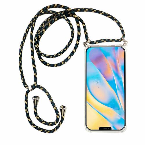 Handykette f�r Apple iPhone 12 Pro Max - Smartphone Necklace H�lle mit Band - Schnur mit Case zum umh�ngen in Camouflage
