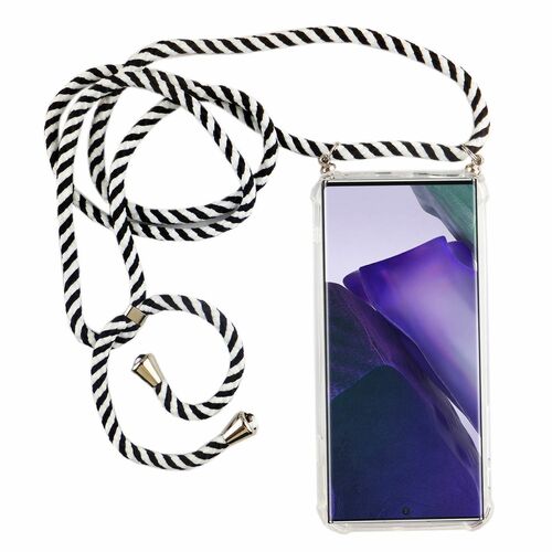 Handykette f�r Samsung Galaxy Note 20 Ultra - Smartphone Necklace H�lle mit Band - Schnur mit Case zum umh�ngen in Schwarz