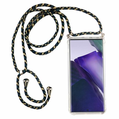Handykette f�r Samsung Galaxy Note 20 Ultra - Smartphone Necklace H�lle mit Band - Schnur mit Case zum umh�ngen in Camouflage