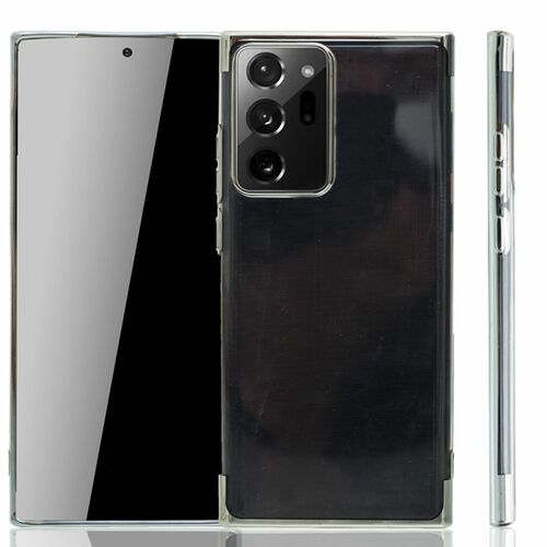 Handyh�lle f�r Samsung Galaxy Note 20 Ultra Silber - Clear - TPU Silikon Case Backcover Schutzh�lle in Transparent   Silber