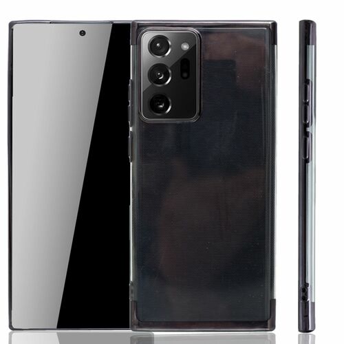 Handyh�lle f�r Samsung Galaxy Note 20 Ultra Schwarz - Clear - TPU Silikon Case Backcover Schutzh�lle in Transparent   Schwarz
