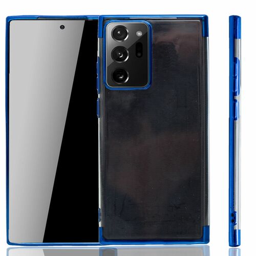 Handyh�lle f�r Samsung Galaxy Note 20 Ultra Blau - Clear - TPU Silikon Case Backcover Schutzh�lle in Transparent   Blau