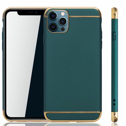 Apple iPhone 12 Pro Max Handy H�lle Schutz Case Bumper Hard Cover Gr�n