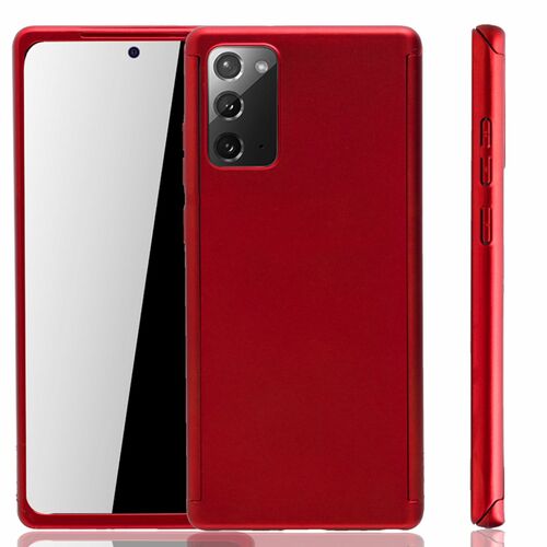 Handyh�lle Schutzh�lle f�r Samsung Galaxy Note 20 Full Case Cover Displayschutz 360 Rot