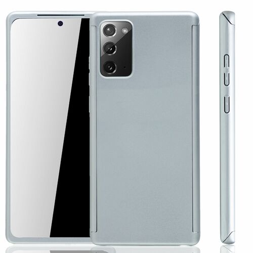 Handyh�lle Schutzh�lle f�r Samsung Galaxy Note 20 Full Case Cover Displayschutz 360 Silber