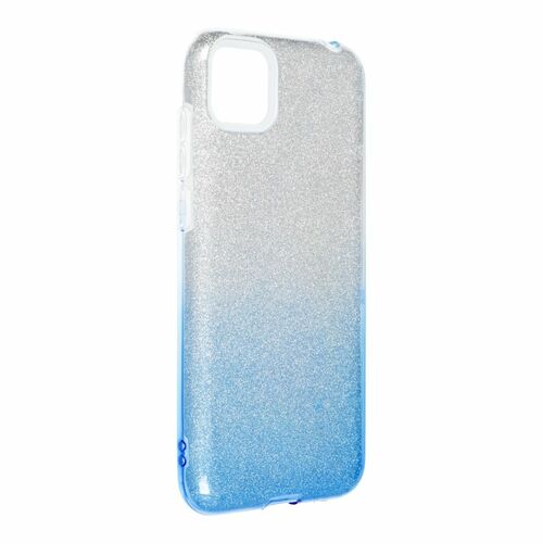 Huawei Y5p Handyh�lle Case H�lle Silikon Glitzer Blau
