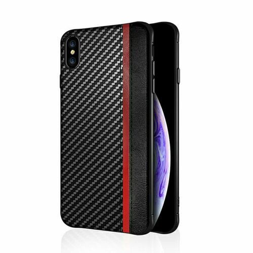 Samsung Galaxy A30s Handyh�lle Case Cover Schale Carbon Optik Bumper Schwarz