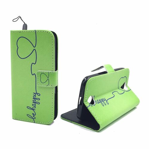  Handyh�lle Tasche + 1 Panzer Schutz Glas f�r Case Handy Acer Liquid Z330 Be Happy Gr�n