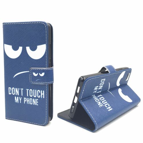 Dont Touch My Handy Case Handyh�lle Huawei P8 Lite Panzer Schutz Glas Klapph�lle Wallet Case