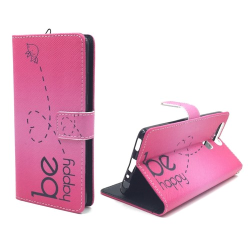  Handyh�lle Tasche + 1 Panzer Schutz Glas f�r Case Handy Huawei P9 Be Happy Pink
