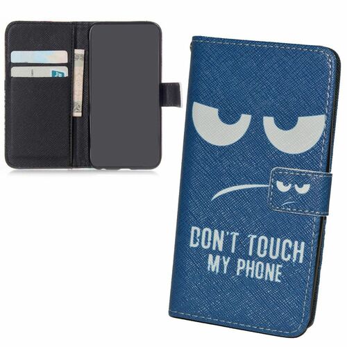  Handyh�lle Tasche + 1 Panzer Schutz Glas f�r Case Handy Xiaomi Redmi Note 2 Dont Touch my Handy