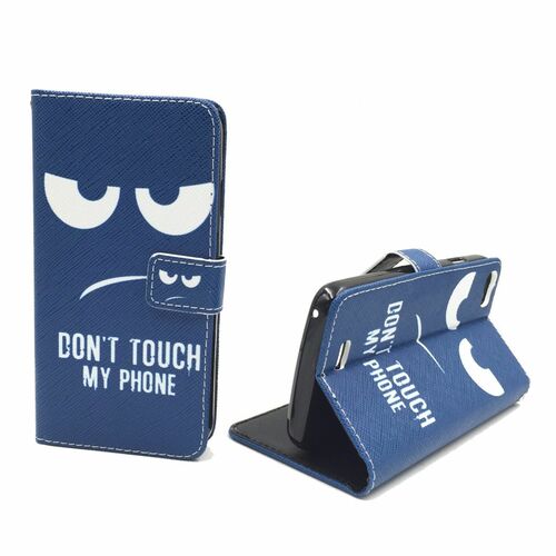  Handyh�lle Tasche + 1 Panzer Schutz Glas f�r Case Handy Wiko Lenny Case Dont Touch my Handy