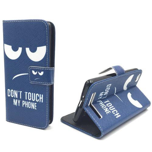  Handyh�lle Tasche + 1 Panzer Schutz Glas f�r Case Handy Xiaomi Redmi 3 Dont Touch my Handy