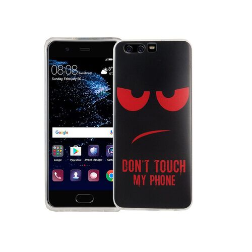 Dont Touch My Handy Case Handyh�lle Huawei P10 Silikon Panzer Schutz Glas
