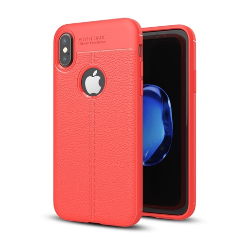 Handy H�lle Schutz Case f�r Apple iPhone XS Cover Rahmen Etui Rot