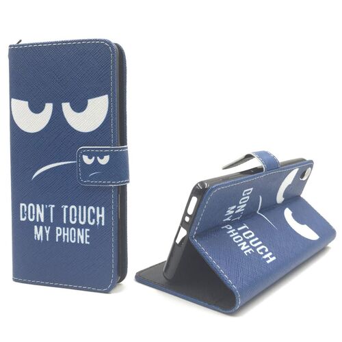  Handyh�lle Tasche f�r Case Handy Sony Xperia XA Dont Touch my Handy + 1 Panzer Schutz Glas 9H