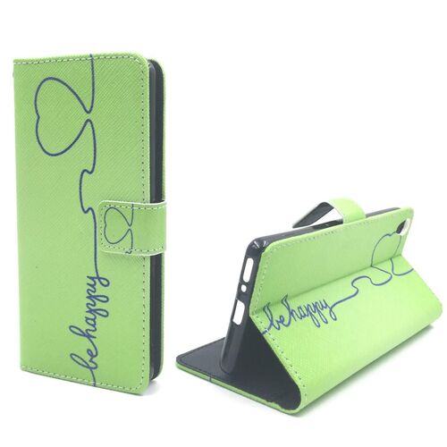 Handyh�lle Tasche f�r Case Handy Sony Xperia XA Be Happy Gr�n