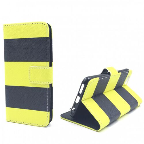  Handyh�lle Tasche f�r Case Handy Apple iPhone 6 / 6s Schwarz / Gelb