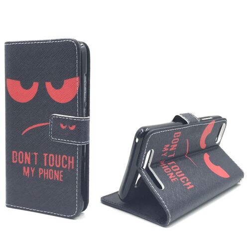  Handyh�lle Tasche f�r Case Handy Wiko Jerry Dont Touch My Handy Rot