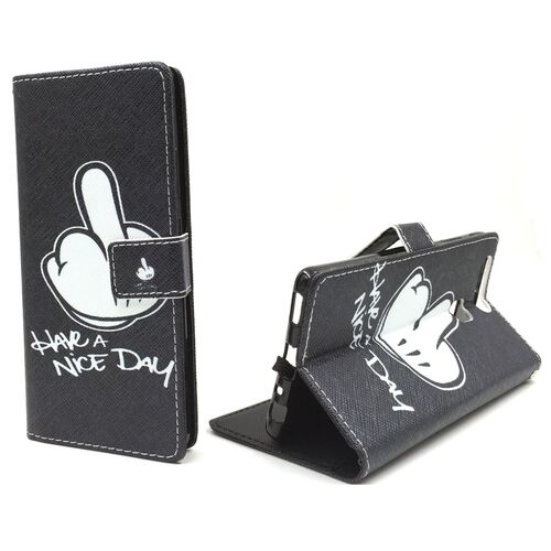  Handyh�lle Tasche f�r Case Handy Huawei P9 Mittelfinger