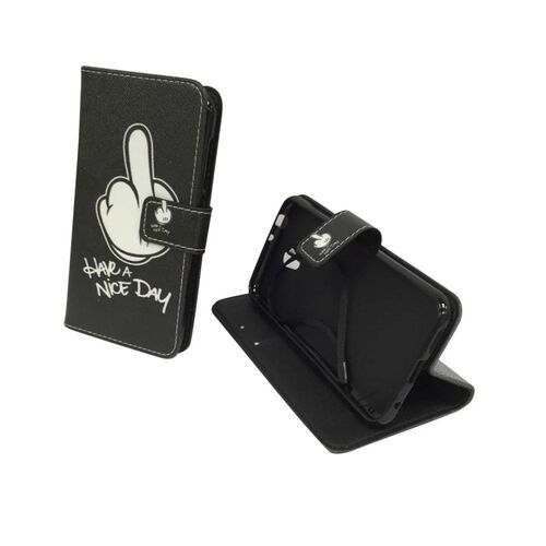  Handyh�lle Tasche f�r Case Handy Vodafone Smart Prime 7 Mittelfinger