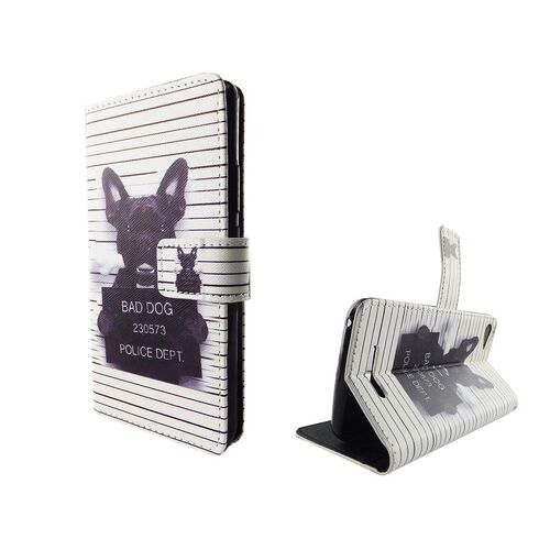  Handyh�lle Tasche f�r Case Handy Wiko Jerry B�ser Hund Wei�