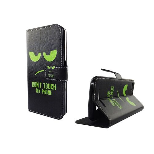  Handyh�lle Tasche f�r Case Handy Wiko Lenny 3 Dont Touch My Handy Gr�n