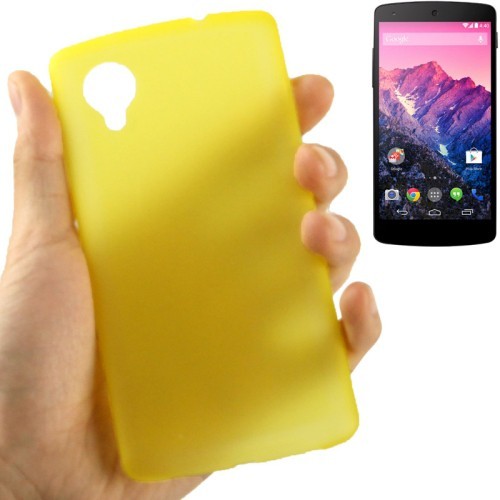 Schutzh�lle Case Ultra D�nn 0,3mm f�r Handy Google Nexus 5 Gelb Transparent
