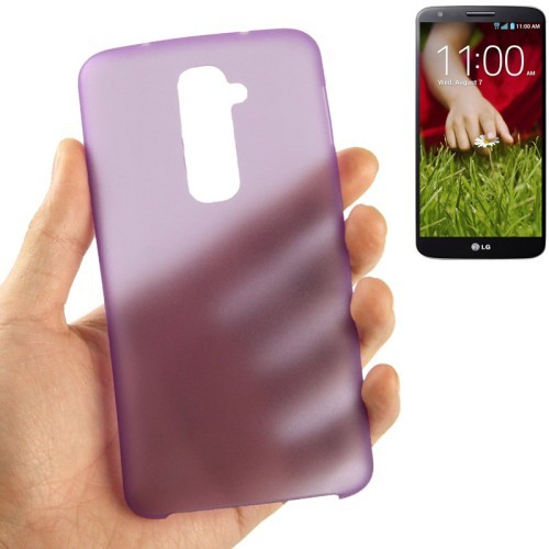 Schutzh�lle Case Ultra D�nn 0,3mm f�r Handy LG Optimus G2 / D802 Lila / Violett Transparent