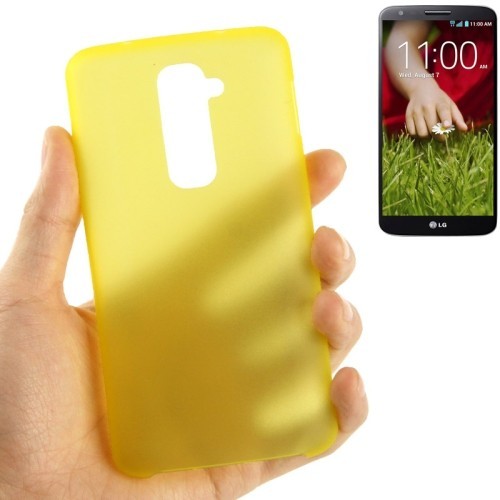 Schutzh�lle Case Ultra D�nn 0,3mm f�r HandyLG Optimus G2 / D802 Gelb Transparent