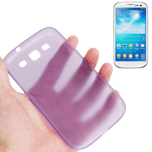 Schutzh�lle Case Ultra D�nn 0,3mm f�r Handy Samsung Galaxy S3 i9300 / i9305 / S3 NEO i9301 Lila / Violett Transparent