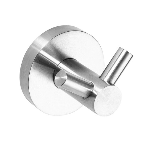 BEO Doppelkleiderhaken Edelstahl matt 55x55x50 mm f�r Bad & K�che >> zum Bohren oder Kleben