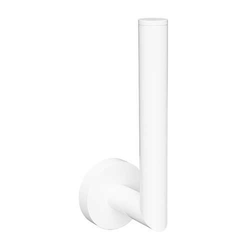 WHITE Reservepapierrollenhalter Messing Wei 55x165x65 mm fr Bad & WC >> zum Bohren oder Kleben