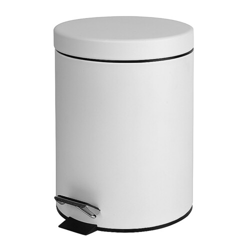 WHITE Abfalleimer Messing Wei� Soft Close 200x280x200 mm, 5 Ltr f�r Bad & K�che >> freistehend anwendbar