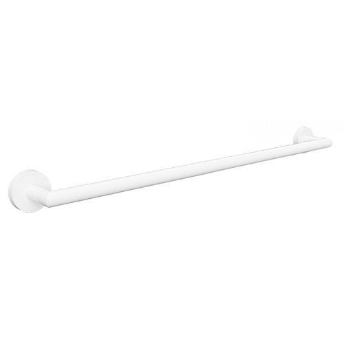 WHITE Handtuchhalter Messing Wei� 655x55x65 mm f�r Bad & K�che >> zum Bohren oder Kleben