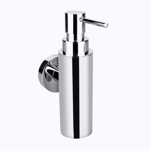 BOMEGA Seifenspender Messing Chrom poliert 55xx175x85 mm, 150 ml f�r Bad & K�che >> zum Bohren oder Kleben