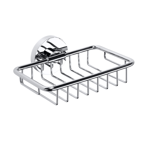 BOMEGA Seifenkorb Messing Chrom poliert 140x55x125 mm f�r Bad & K�che >> zum Bohren oder Kleben