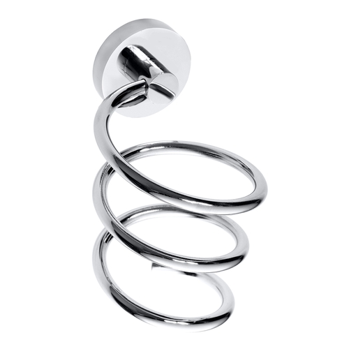 BOMEGA Spiral F�nhalter Messing Chrom poliert 100x130x125 mm f�r Bad & K�che >> zum Bohren oder Kleben