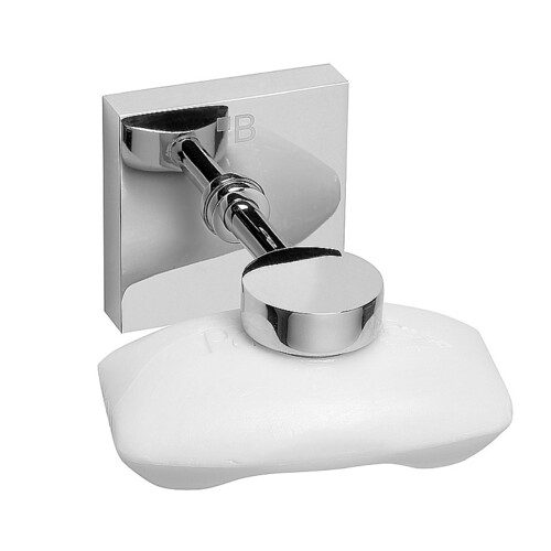 META Magnetseifenhalter Messing Chrom poliert 55x55x70 mm f�r Bad & K�che >> zum Bohren oder Kleben