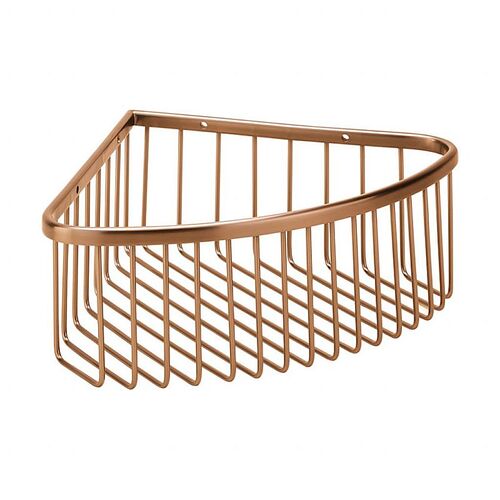 BAMBER Eckseifenkorb Messing Gold Kupfer matt 265x90x205 mm f�r Bad & K�che >> zum Bohren