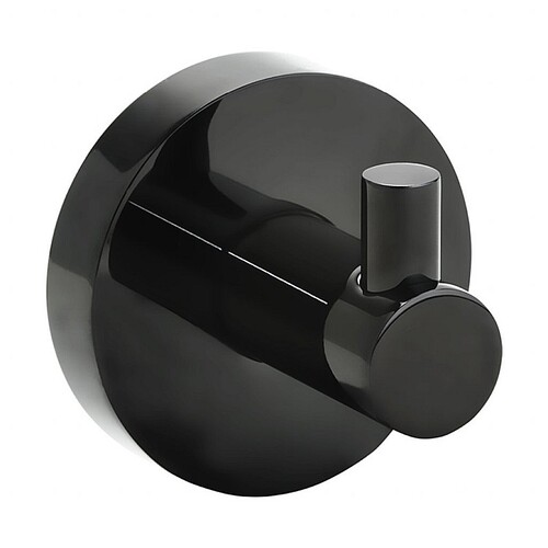 BEMATIT Kleiderhaken Messing Metallic Grau poliert 55x55x50 mm f�r Bad & K�che >> zum Bohren oder Kleben