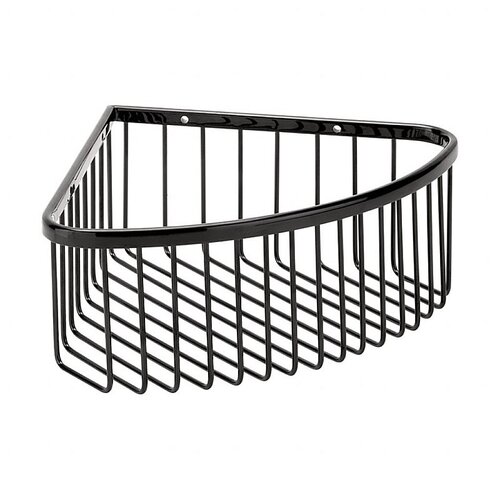 BEMATIT Eckseifenkorb Messing Metallic Grau poliert 265x90x205 mm f�r Bad & K�che >> zum Bohren