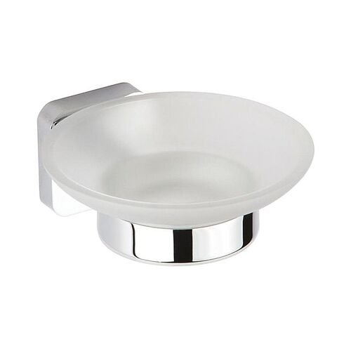 BASI Seifenablage mit Glasschale Messing Glas Chrom poliert 110x52x129 mm f�r Bad & K�che >> zum Bohren