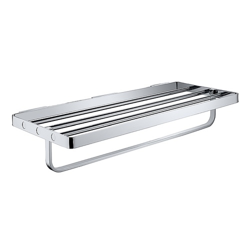 BOLO Handtuchablage Messing Chrom poliert 600x108x255 mm f�r Bad & WC >> zum Bohren