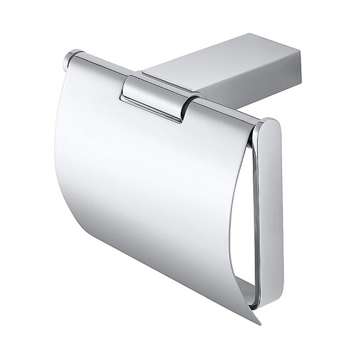 BIA Papierrollenhalter mit Deckel Messing Chrom 130x95x90 mm f�r Bad & WC >> zum Bohren