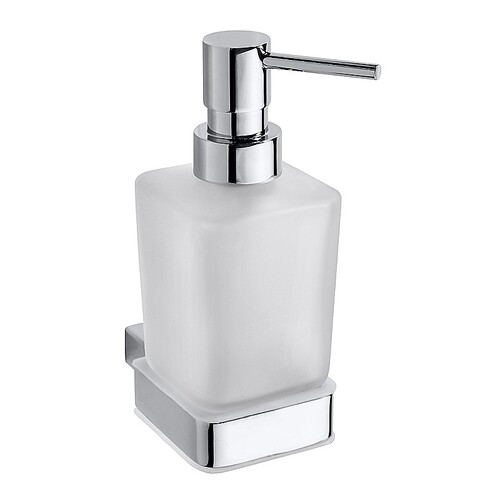 BIA Glasseifenspender Messing Glas Chrom 65x150x120 mm, 250 ml f�r Bad & K�che >> zum Bohren