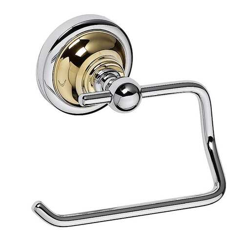 BETRO GOLD Papierrollenhalter ohne Deckel Messing Gold Chrom 135x100x90 mm f�r Bad & WC >> zum Bohren