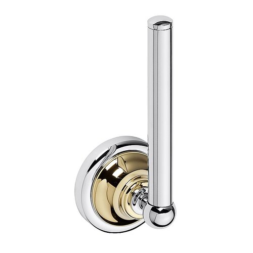 BETRO GOLD Reservepapierrollenhalter Messing Gold Chrom 65x170x65 mm f�r Bad & WC >> zum Bohren