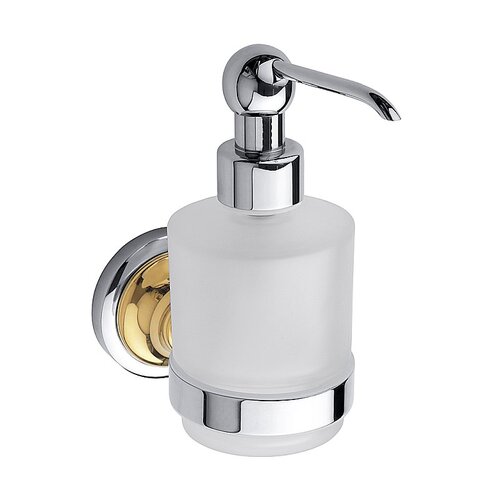 BETRO GOLD Seifenspender Messing Gold Chrom 75x150x120 mm, 200 ml f�r Bad & K�che >> zum Bohren